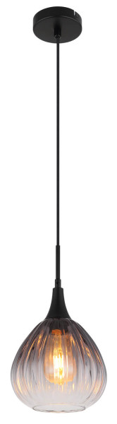 Globo Olsen E27 Hängeleuchte 40W Schwarz Matt, Metall Ø20cm 15887H