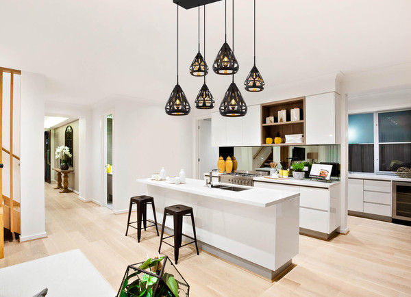 Globo Hassan E27 Hängeleuchte 6-fach 40W Schwarz Matt, Metall 120cm 15889-6H