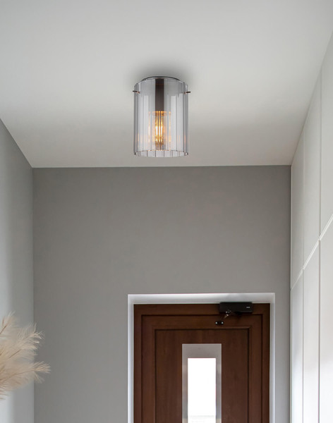 Globo Tulivar E27 Deckenleuchte 40W Grau Dunkel, Metall Ø18cm 15904DS