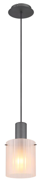 Globo Tulivar E27 Hängeleuchte 40W Grau Dunkel, Metall Ø18cm 15904HF