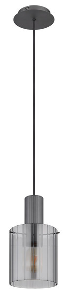 Globo Tulivar E27 Hängeleuchte 40W Grau Dunkel, Metall Ø18cm 15904HS