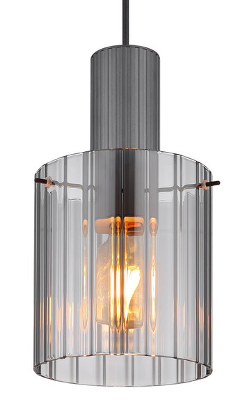 Globo Tulivar E27 Hängeleuchte 40W Grau Dunkel, Metall Ø18cm 15904HS