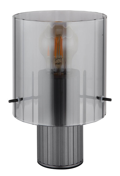 Globo Tulivar E27 Tischleuchte 40W Grau Dunkel, Metall Ø14cm 15904TS