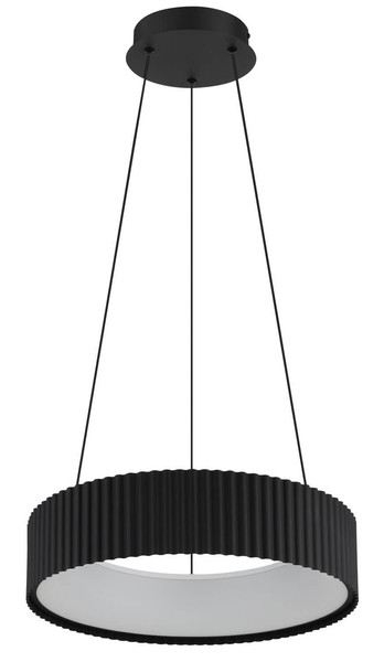 Globo Kemp LED Hängeleuchte 45W CCT Schwarz Matt, Metall Memoryfunktion Ø46cm 15924S