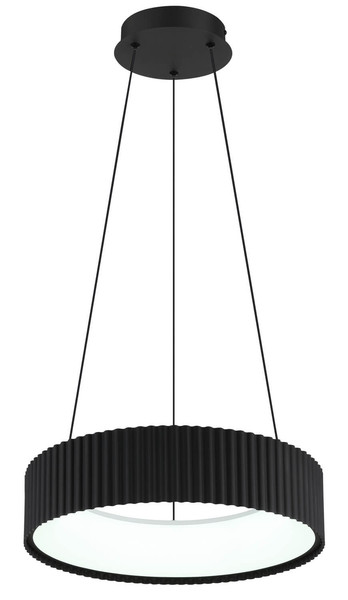 Globo Kemp LED Hängeleuchte 45W CCT Schwarz Matt, Metall Memoryfunktion Ø46cm 15924S