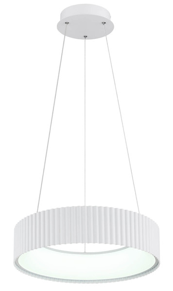 Globo Kemp LED Hängeleuchte 45W CCT Weiß Matt, Metall Memoryfunktion Ø46cm 15924W