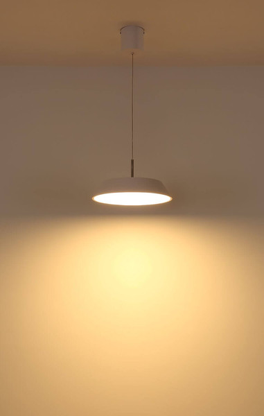 Globo LED Pendelleuchte Silena 24W warmweiss Weiß matt Metall Ø40cm