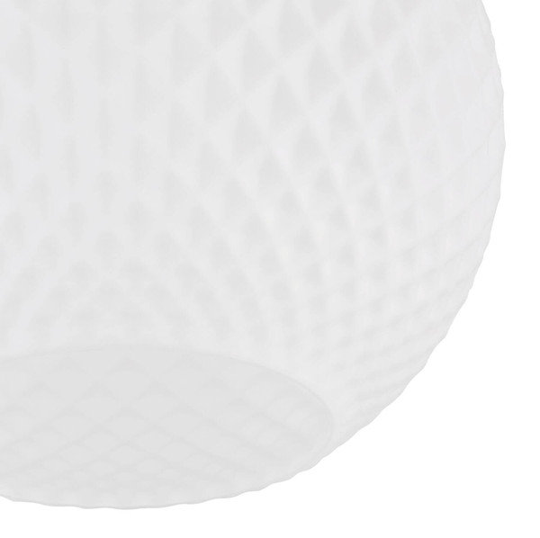 Globo Pendelleuchte Andre E27 Weiß matt opal Metall Glaskugel Ø25cm