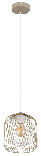 Globo Pendelleuchte Dichti E27 Sandfarben matt Metall Metallgeflecht Ø18cm