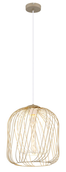 Globo Dichti E27 Hängeleuchte 40W Sandfarben Matt, Metall Ø35cm 15965H1