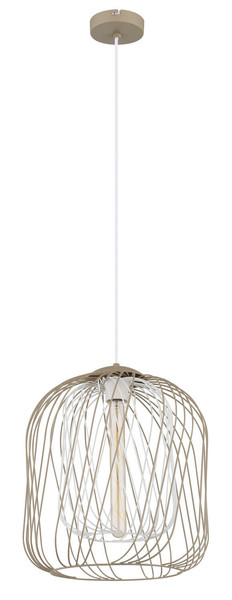 Globo Dichti E27 Hängeleuchte 40W Sandfarben Matt, Metall Ø35cm 15965H1