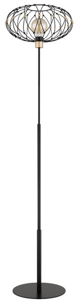 Globo Stehleuchte Greys E27 Schwarz matt Metall Metallgeflecht 162cm