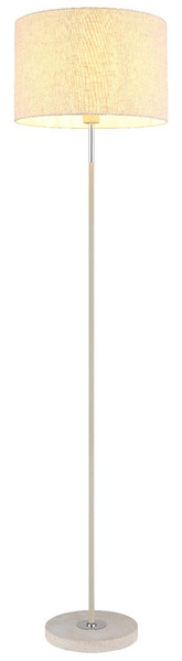 Globo Stehleuchte Deleon E27 Sandfarben matt cremefarben Metall Textil 159cm