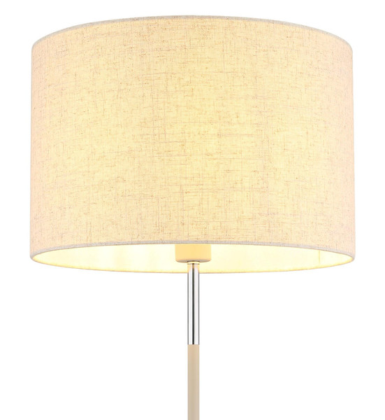 Globo Stehleuchte Deleon E27 Sandfarben matt cremefarben Metall Textil 159cm