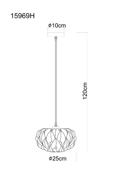 Globo Pendelleuchte Juana E27 Verchromt klar verspiegelt Metall Ø25cm