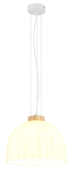 Globo Pendelleuchte Swanson E27 Weiß matt Metall Glas Ø30cm