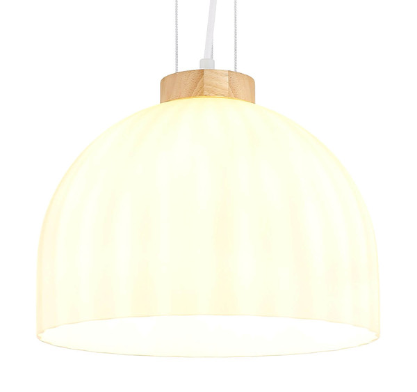 Globo Pendelleuchte Swanson E27 Weiß matt Metall Glas Ø30cm