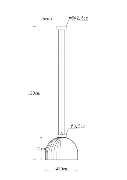 Globo Pendelleuchte Swanson E27 Weiß matt Metall Glas Ø30cm