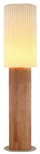 Globo Stehleuchte Jannie E27 Braun naturfarben Holz Leinen 140cm