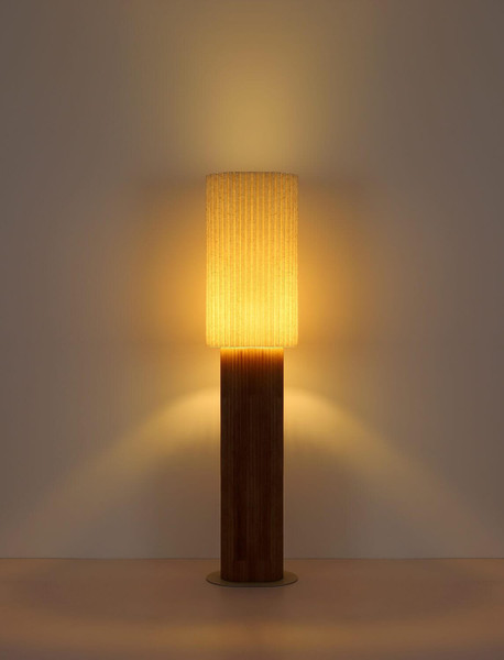 Globo Stehleuchte Jannie E27 Braun naturfarben Holz Leinen 140cm