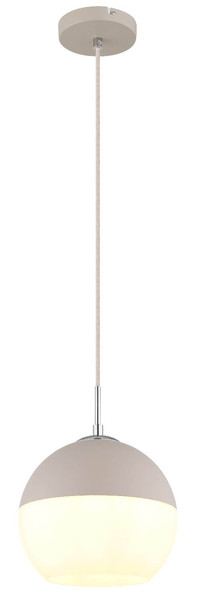 Globo Pendelleuchte Ragusa E27 Sandfarben matt Metall Glaskugel Ø25cm