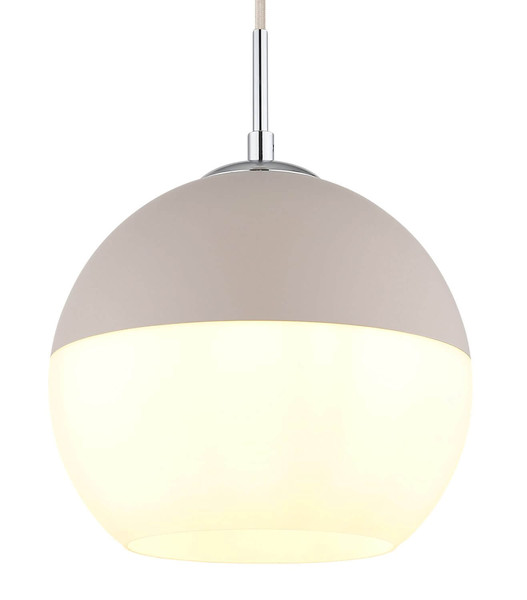 Globo Pendelleuchte Ragusa E27 Sandfarben matt Metall Glaskugel Ø25cm