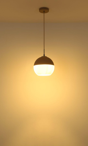 Globo Pendelleuchte Ragusa E27 Sandfarben matt Metall Glaskugel Ø25cm