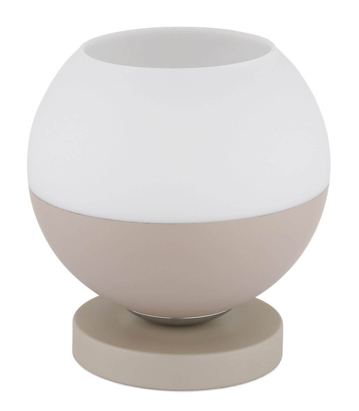Globo Tischleuchte Ragusa E27 Sandfarben matt Metall Glaskugel Ø20cm