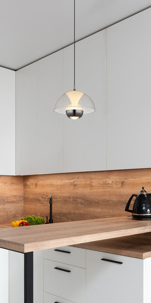 Globo Arus LED Hängeleuchte 10W Warmweiß Schwarz Matt, Metall Ø23cm 16022