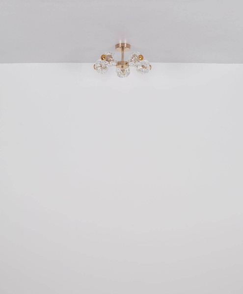 Globo LED Deckenleuchte Floriella 15W warmweiss Goldfarben klar Metall Glaskristalle Ø50cm