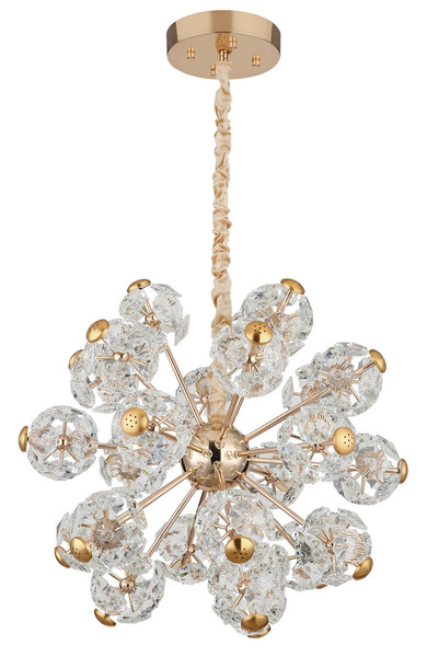 Globo Floriella LED Hängeleuchte 70W Warmweiß Goldfarben, Metall 135cm 16023H2