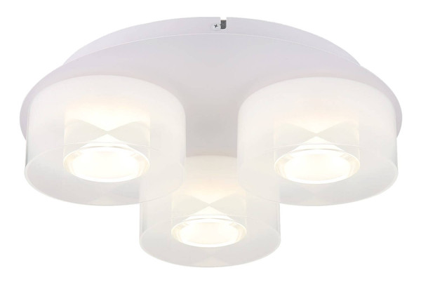 Globo LED Deckenleuchte Belinda 18W neutralweiss Weiß matt Metall Glas Ø38cm