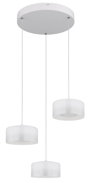 Globo Belinda LED Hängeleuchte 18W Neutralweiß Weiß Matt, Metall Ø15cm 16024-3W