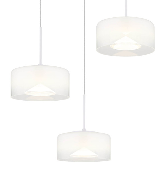 Globo Belinda LED Hängeleuchte 18W Neutralweiß Weiß Matt, Metall Ø15cm 16024-3W