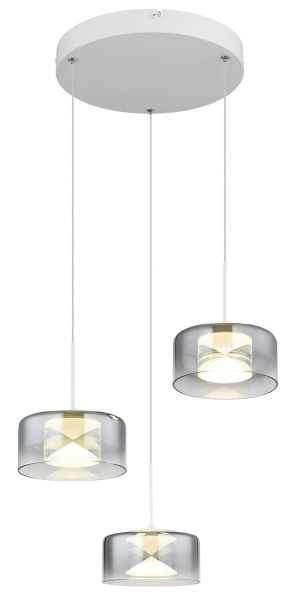 Globo Belinda LED Hängeleuchte 18W Neutralweiß Weiß, Metall Ø15cm 16024-3WR