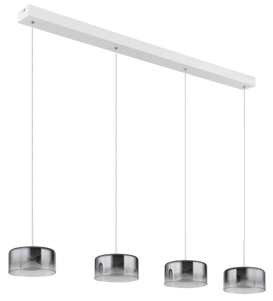 Globo Belinda LED Hängeleuchte 24W Neutralweiß Weiß, Metall Ø15cm 16024-4WR