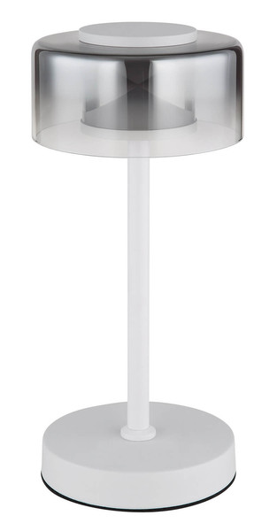 Globo Belinda LED Tischleuchte 6W Neutralweiß Weiß, Metall Ø15cm 16024TWR