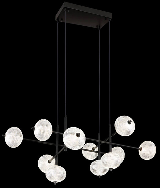 Globo LED Pendelleuchte Aida 70W CCT warm-/neutral-/tageslichtweiss Schwarz matt Metall 220x115cm