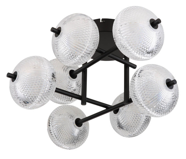 Globo Aida LED Deckenleuchte 40W CCT Schwarz Matt, Metall Memoryfunktion Ø15cm 16042-7D