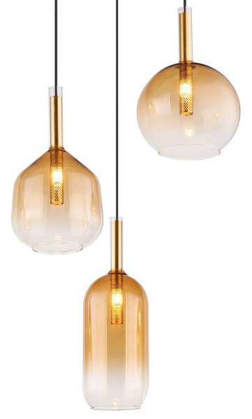 Globo Lopusa G9 Hängeleuchte 3-fach 10W Schwarz Matt, Metall 150cm 16044-3H