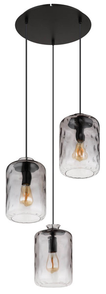 Globo Darina E27 Hängeleuchte 3-fach 60W Schwarz Matt, Metall Ø19cm 16046-3H