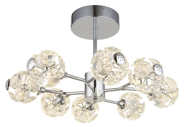 Globo Virina LED Deckenleuchte 68W Warmweiß Verchromt, Metall 38cm 16047-8DC