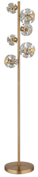 Globo Virina LED Stehleuchte 48W Warmweiß Goldfarben, Metall 155cm 16047S