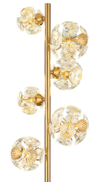 Globo Virina LED Stehleuchte 48W Warmweiß Goldfarben, Metall 155cm 16047S