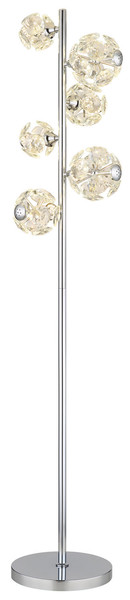 Globo Virina LED Stehleuchte 48W Warmweiß Verchromt, Metall 155cm 16047SC