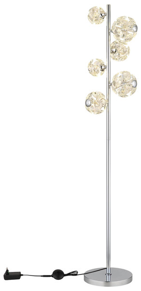 Globo Virina LED Stehleuchte 48W Warmweiß Verchromt, Metall 155cm 16047SC