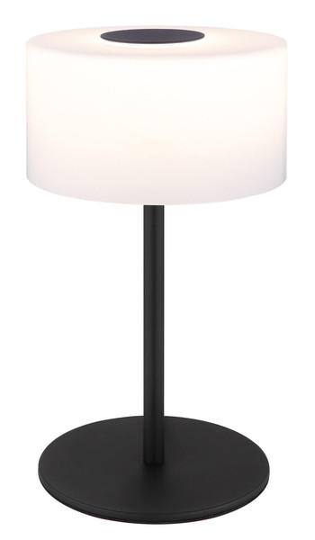 Globo Trenton LED Tischleuchte 10W CCT Schwarz Matt, Metall Ø20cm 16052T