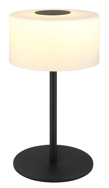 Globo Trenton LED Tischleuchte 10W CCT Schwarz Matt, Metall Ø20cm 16052T