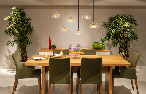 Globo Fiore G9 Hängeleuchte 6-fach 5W Schwarz Matt, Metall Ø14,5cm 16054-6H