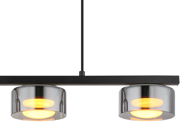 Globo Higgins GX53 Hängeleuchte 3-fach 6W Warmweiß Schwarz Matt, Metall Ø13cm 16055-3HS